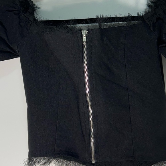 Black Corset Style Top - Picture 3 of 3